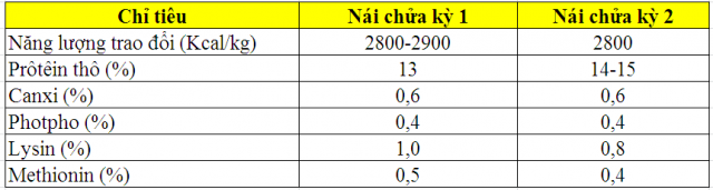 thức ăn cho lợn rừng mang thai